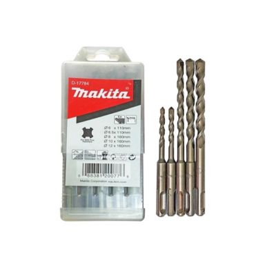 Woww สุดคุ้ม MAKITA ดอกสว่าน เจาะปูน/คอนกรีตโรตารี 5 ตัวชุด รุ่น D-17784 (SDS Plus) ราคาโปร ดอก สว่าน ดอก สว่าน เจาะ ปูน ดอก สว่าน เจาะ เหล็ก ดอก สว่าน เจาะ ไม้