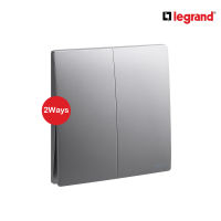 Legrand สวิตช์สองทาง 2 ช่อง สีเทาดำ 2G 2Ways Switch 16AX รุ่นมาเรียเซนต์ | Mallia Senses | Dark Silver | 281003DS | สั่งซื้อได้ที่ร้าน Ucanbuys