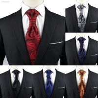 ❍∈ Luxury Mens Paisley Tie Red Black Blue Tuxedo Vest Ascots Neck Tie Tied Knot For Business Wedding Party Gentleman Accessories