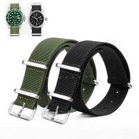 ┇ เหมาะสำหรับ Hamilton Black Scuba 40mm Khaki Field Diving Mens Outdoor Sports Nylon Watchband with Canvas Bracelet 20 22มม.