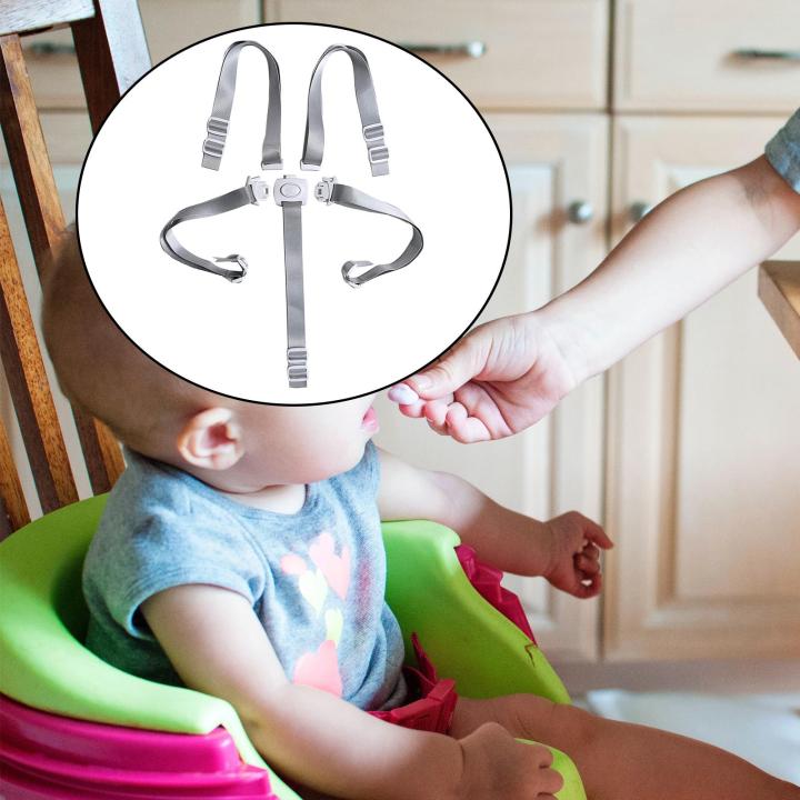 dolity-เก้าอี้สูงเข็มขัดนิรภัยสำหรับเข็มขัดถาวรเข็มขัดมีสายรัดรถเข็นเด็ก