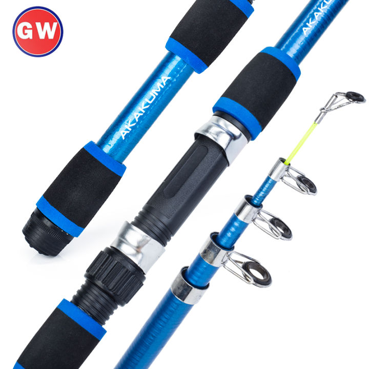 1.8M EVA Handle Glass Fiber Telescopic Fishing Rod For Saltwater Freshwater  Spinning Jigging Rod
