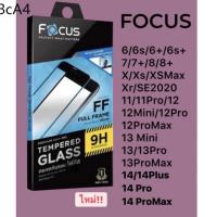 ฟิล์มนิรภัย ✹Focus ฟิล์มกระจกนิรภัยแบบเต็มจอ FULL FRAME TEMPERED GLASS ไอโฟน66s78xxsxsMax1111pro1212pro12promax13mini13❥