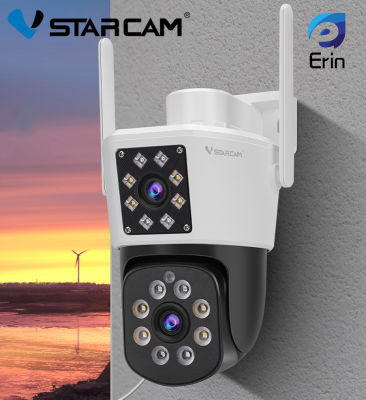 Vstarcam CS662DR (เลนส์คู่) ความละเอียด 2.0 MP (1296P) กล้องวงจรปิดไร้สาย ภาพสี มีAI+ คนตรวจจับสัญญาณเตือน Outdoor Cam