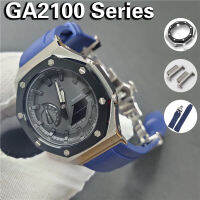 ใหม่ล่าสุด GA2100และ Fluor ยางรัดสายรัดรวมและอะแดปเตอร์สำหรับ Casio G Shock GA-2100/2110เหล็กกรณีผู้ชายผู้หญิง