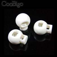 10ชิ้นพลาสติกสีดำ/ สีขาวลูกปัดกลมสายตัวล็อคสปริง S Toggle Sper Clip สำหรับเสื้อผ้ากีฬาเชือกรองเท้ากระเป๋าชิ้นส่วน