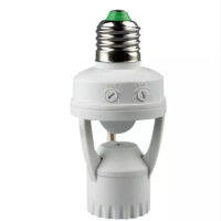 ตัวยึดฐานโคมไฟ Led E27การเหนี่ยวนำ Pir เซ็นเซอร์ตรวจจับอินฟราเรดอัจฉริยะ110V-240V 60W