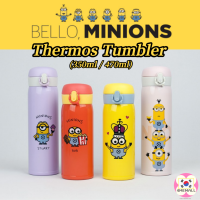 MINIONS กระติกน้ำร้อนสแตนเลส1P 350Ml/470Ml,ขวดน้ำ,ถ้วย,แก้วน้ำแบบพกพา,ขวดน้ำแบบพกพา,หนึ่งใน4ประเภท,กระติกน้ำร้อน,ขวดเย็น,สแตนเลส