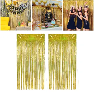 Black and Gold Fringe Backdrop