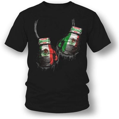 Boxing Glove Mexican Pride Mexico Boxer T-Shirt Summer Cotton Short Sleeve O-Neck Mens Casual T Shirt New Oversized Tees