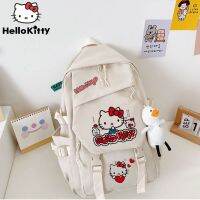 HOT★Hello Kitty กระเป๋าเป้สะพายหลังแฟชั่น Y2K สาว Sanrio การ์ตูนน่ารัก Schoolbags ความจุขนาดใหญ่สำหรับผู้หญิง Janpan Anime Harajuku กระเป๋าสะพายไหล่