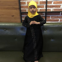 Vestidos เด็ก Kaftan ตุรกี Abaya เด็กดูไบอาหรับมุสลิมชุดสาว Moslima Elbise Hijab ตุรกีอิสลามเสื้อผ้า