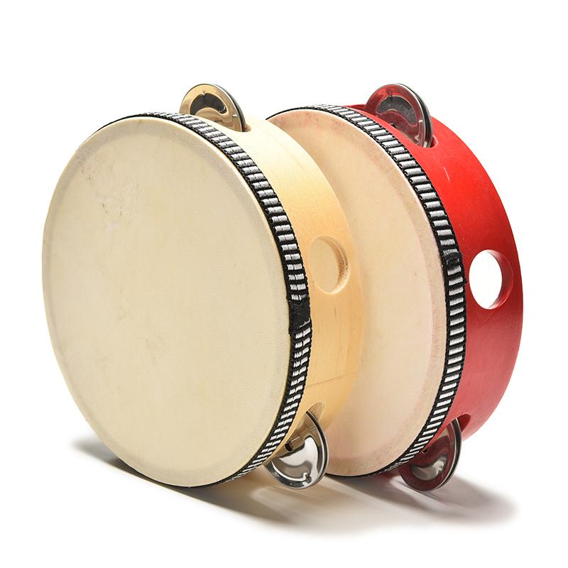 Wooden Hand Rattles Drum Classic Tambourine Toy for  Kids Baby Newb uq 