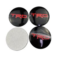 4ชิ้น56Mm Toyota TRD VXRศูนย์ล้อรถHubฝาครอบสติกเกอร์Autoยางตรารถยนต์Decal