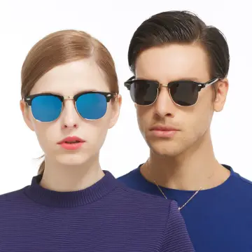 Retro Polarized Half Frame Sunglasses For Men And Women Ideal For