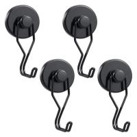 Strong Magnetic Hooks Strong Black Metal Hooks Magnetic Hook Anti-Rust Refrigerator Hooks For Refrigerators Kitchens Garages Stands right