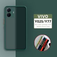 เคลือบใสซิลิโคนสำหรับ VIVO Y02S Y77โทรศัพท์กรณีกันกระแทกนุ่มปกหลังสำหรับ VIVO Y30 Y77e กล้อง Bescherming กันชนกรณี