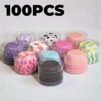 100PCS Cupcake กระดาษถ้วยมัฟฟิน Cupcake Liner เบเกอรี่มัฟฟินกล่องถ้วยถาดงานแต่งงาน Wrapper กระดาษวันเกิด Party Decor-Siogue