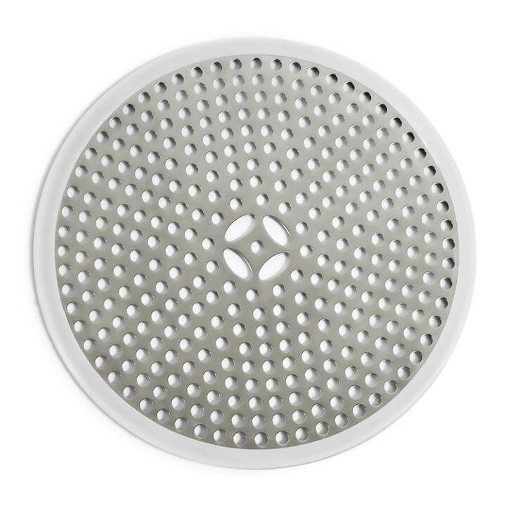 Shower Drain Hair Catcher/Strainer/Stainless Steel and Silicone Grips