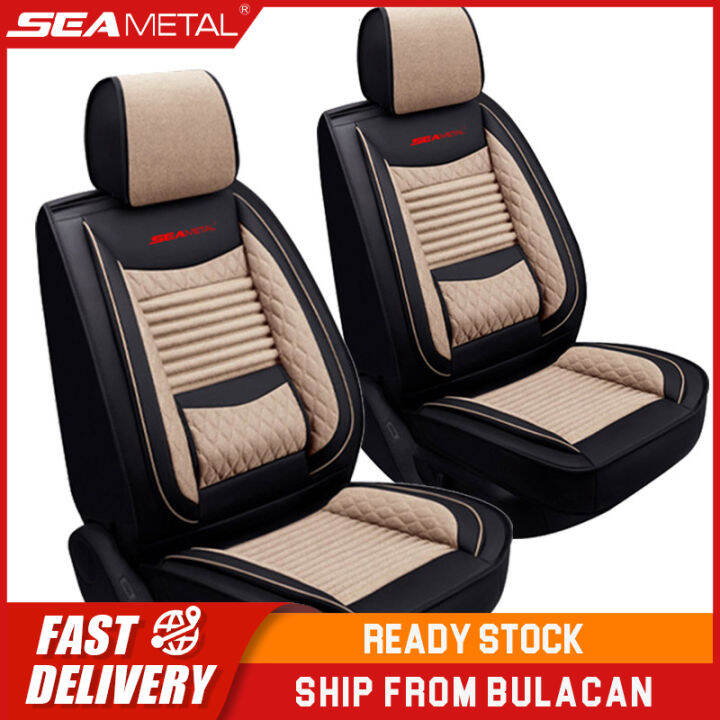 SEAMETAL Leather Car Seat Covers Luxury Interior Seatcover Cushion