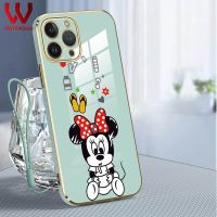 เคสโทรศัพท์สี่เหลี่ยมเคลือบหรูหราสำหรับ iPhone 14 Pro Max 14 Plus iPhone 11 12 13 Pro Max หลังซิลิโคนนิ่ม + สายคล้อง