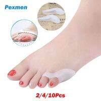 ❂ Pexmen 2/4/10Pcs Gel Tailors Bunion Corrector Pad Bunionette Toe Straightener Separator Pinky Toe Protector Pain Relief Spacer