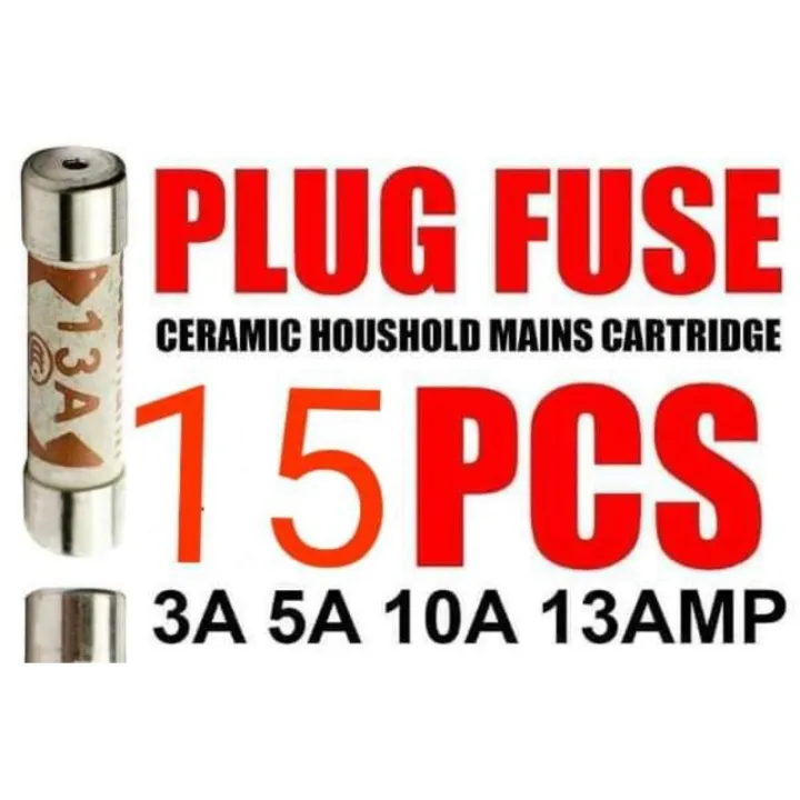 thumbnail image 2 of Bussman 3 Amp Mains Fuses – 10 Pack – 3A Plug Top Fuses 2 of 5