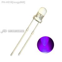 100pcs 5mm Ultraviolet 395nm 400nm UV LED Diode Light Emitting Lamp UVLED (Ultra Violet Purple Round Water Clear Lens)