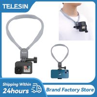 TELESIN Silicon Neck Holder Hanging Mounting Bracket 360 Degree Phone Stand For Gopro11 10 9 8 7 6 5 Action 2 Insta360 Cellphone