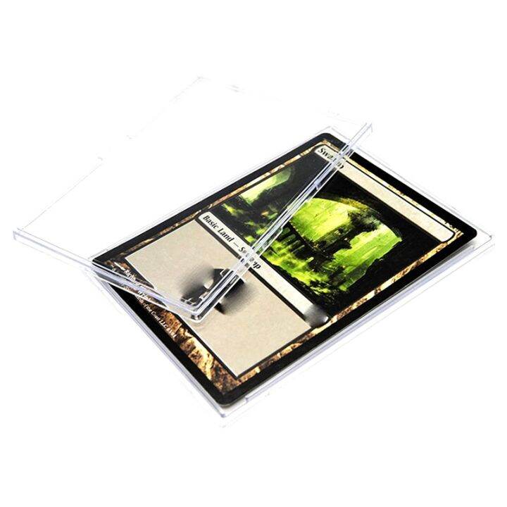 cards-sleeves-top-loaders-10-hard-plastic-card-protector-clear-card-brick-2-display-stand