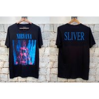 H พร้อมส่ง เสื้อวง Nirvana Sliver รับประกันแท้ 100% นำเข้าจาก USA T-shirt