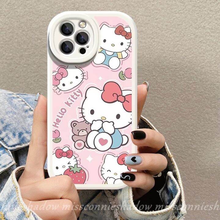 เคสโทรศัพท์มือถือ-แบบนิ่ม-ลายการ์ตูนคิตตี้-กันกระแทก-สําหรับ-iphone-7-6-8-12-13-14-x-xr-6s-2020-xs