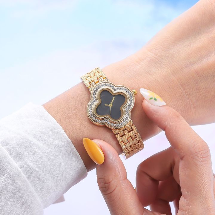 นาฬิกาข้อมือนาฬิกาผู้หญิงใหม่สำหรับสุภาพสตรีสร้อยข้อมือผู้ชายแฟชั่นของผู้หญิงรุ่นเกาหลี2023เรือน