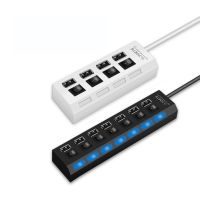 [Belle]4หรือ7พอร์ต USB 2.0 Hub สายยาวพร้อมพอร์ตชาร์จ Micro USB การถ่ายโอนข้อมูลที่รวดเร็ว USB Hub Extender Extension Connector สำหรับ PC