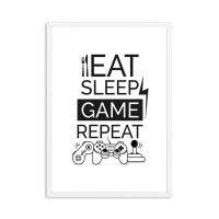 Stylish Gamer-Inspired Canvas Art Prints: Black &amp; White Nordic Style Wall Murals With Gaming Quotes For Modern Home Decor