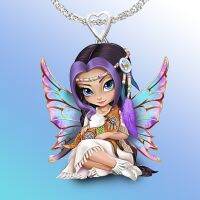 [COD] wish new fairy princess pendant necklace creative lady printing wholesale