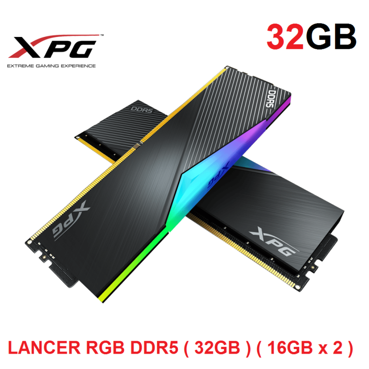 OPEN BOX ) ADATA RAM DDR5 LANCER 6000 RGB 32GB (XPG) (16*2) - 32GB