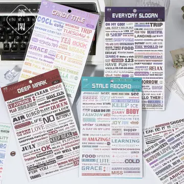 12 Sheet Quote Stickers for Journaling Scrapbooking Supplies, Word  Scrapbook Stickers for Junk Journal Supplies Scrapbooking