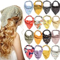 63 Style Bohemia Bandana For Women Elastic Hair Bands Triangle Headscarf Floral Print Head Wrap Scarf Hair Accessories Headwear