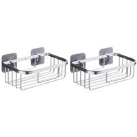 【HOT】❁☞♀  2X Shower Shelf Holder Rack Shampoo Shelves Wall Mounted