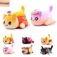 AMEAH ของขวัญคริสต์มาสน่ารักมันฝรั่งทอด Meemeow หมอนลายเบอร์เกอร์เด็กแมว Plushie Plushy แมวตุ๊กตาของเล่นตุ๊กตา Boneka Mainan