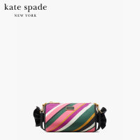 KATE SPADE NEW YORK SWEET TREATS FESTIVE MULTI STRIPE JACQUARD SMALL BARREL BAG K9981 กระเป๋าสะพายข้าง