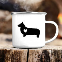 Cute Dog Printed Mugs Creative Coffee Tea Water Cup Drinks Dessert Breakfast Milk Cup Camping Hiking Mugs Handle Drinkware Gifts