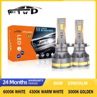 (Premium car) Iwp Canbus H4 H7 9005 H1 6000K 4300K 3000K หลอดไฟ LED สำหรับ12V 24V สีขาวรถสีเหลือง Tricolor H16หมอกไฟโคมไฟ