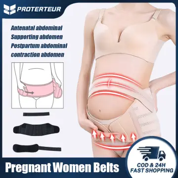 Maternity Support Belt Breathable Pregnancy Belly Band Abdominal Binder  Adjustable Back/Pelvic Support- L