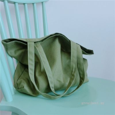 Fashion Canvas Bag Japanese Korean Large Capacity Shopping Bag Shoulder Bag Travel Bag Tote Bag