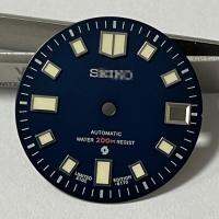 หน้าปัด6105รูปปลาทูน่าเหมาะสำหรับ Seiko NH35A การเคลื่อนไหวนาฬิกาดำน้ำดัดแปลงจากญี่ปุ่น C3เรืองแสง