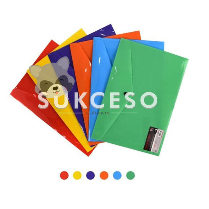 Inter X Document Bag Opaque F4 FC Folio / Map Kancing Plastik ...