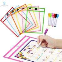 STATIONERY ของเล่นเพื่อการศึกษา สำหรับของขวัญ โปร่งใส สำหรับเด็ก การเรียนรู้การระบายสี สำหรับเด็ก เขียนถุงผ้าเช็ดแห้ง กระดานวาดภาพ ใช้ซ้ำได้ กระเป๋าใส่แปรงแห้ง