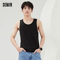 Semir เสื้อกั๊กผู้ชาย Ribbed Casual กีฬาหลวมและสบายเสื้อกล้าม Breathable Wearable Vest Top